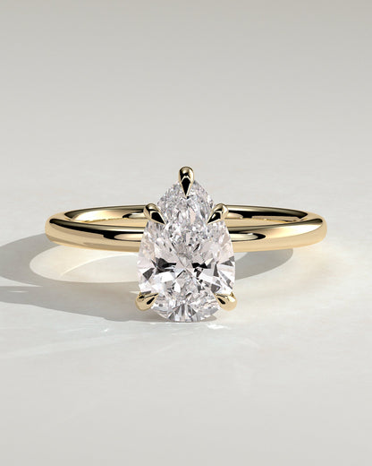 Valora – Pear Solitär Verlobungsring in 14k/18k Gelbgold mit Labordiamant | Élysée Diamonds