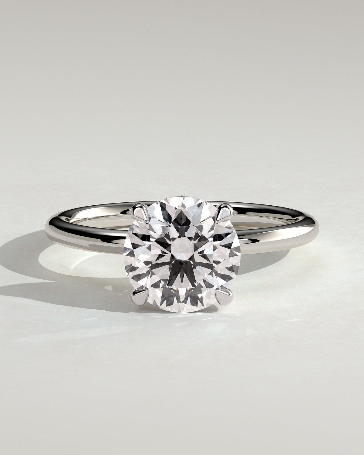 Vela – Runder Solitär Verlobungsring in 14k/18k Weißgold mit Labordiamant | Élysée Diamonds