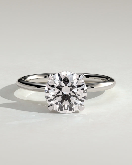 Vela – Runder Solitär Verlobungsring in 14k/18k Weißgold mit Labordiamant | Élysée Diamonds