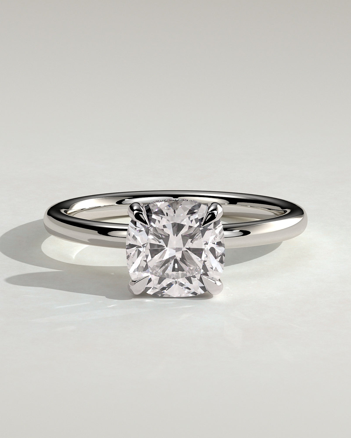 Sorella – Cushion Verlobungsring mit Hidden Halo in 14k/18k Weißgold mit Labordiamant | Élysée Diamonds