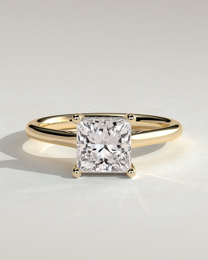 Solara – Princess Verlobungsring mit Hidden Halo in 14k/18k Gelbgold mit Labordiamant | Élysée Diamonds