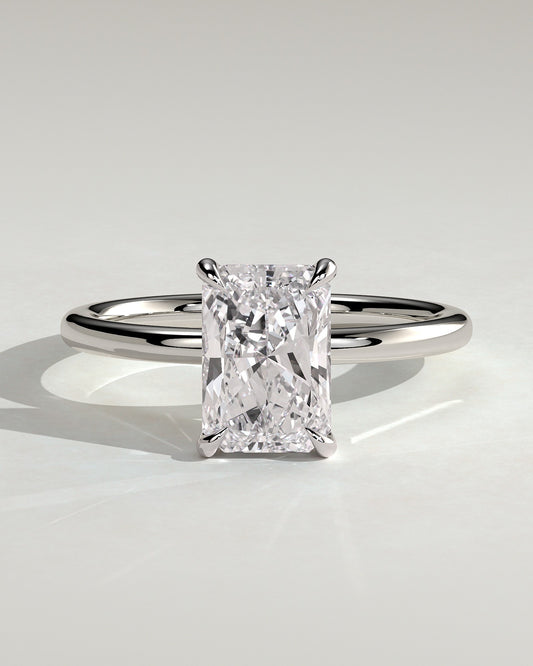 Mariah – Radiant Solitär Verlobungsring in 14k/18k Weißgold mit Labordiamant | Élysée Diamonds