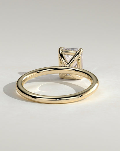Celine – Emerald Solitär Verlobungsring in 14k/18k Gelbgold mit Labordiamant, Ansicht 4 | Élysée Diamonds
