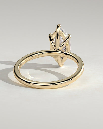 Ondine – Marquise Solitär Verlobungsring in 14k/18k Gelbgold mit Labordiamant, Ansicht 4 | Élysée Diamonds